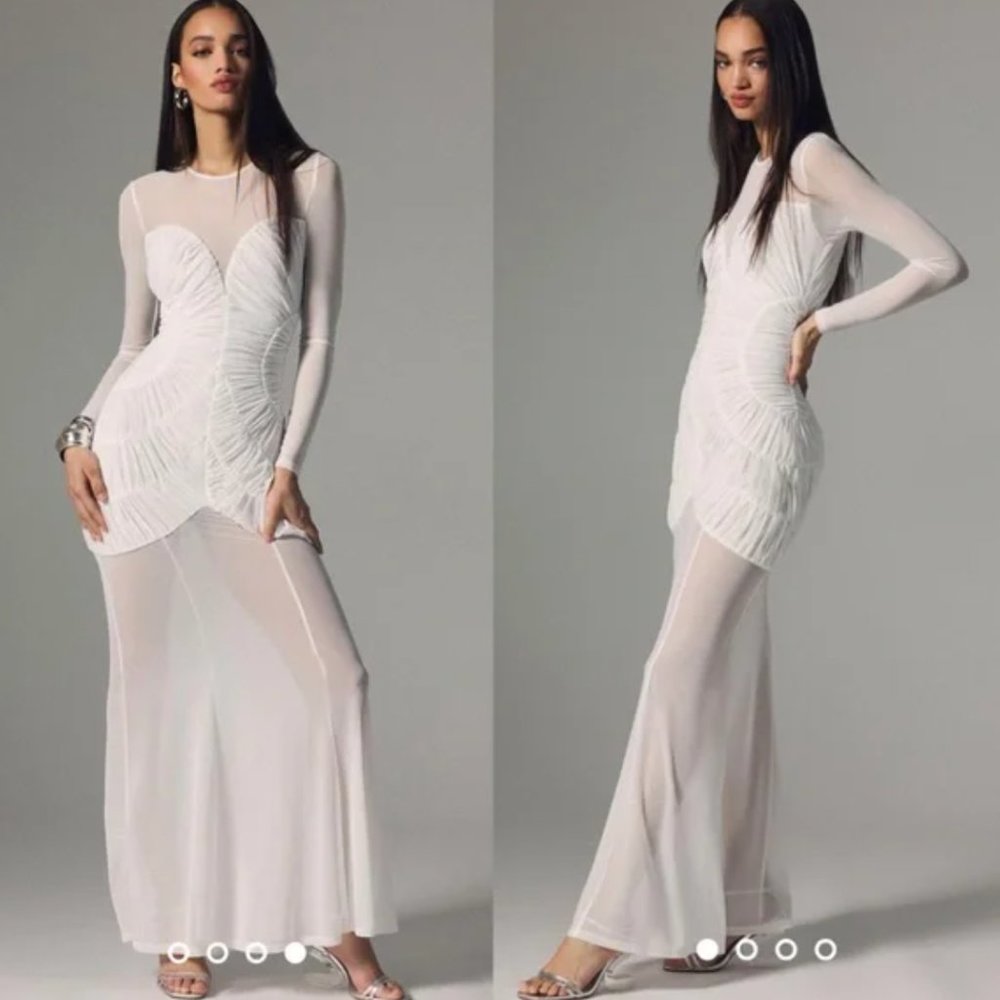 Misha Sheer Slim Dress - Sizes Medium & Large. NWT